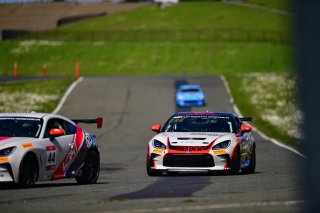 #66 Toyota GR86 of Smooge Racing, driven by Bailey Monette, Toyota Gazoo Racing GR Cup of North America, #44 Toyota GR86 of PJM / VGRT, driven by Derek Jones, SRO America, Sonoma Raceway, Sonoma California, April 2023
 | ©Copyright: Frederick Hardy II 2023

All rights reserved. No Usage Without Permission