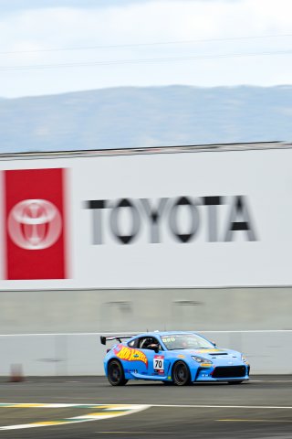 #70 Toyota GR86 of Nitro Motorsports, driven by Toni Breidinger, Toyota Gazoo Racing GR Cup of North America SRO America, Sonoma Raceway, Sonoma California, April 2023
 | ©Copyright: Frederick Hardy II 2023

All rights reserved. No Usage Without Permission
