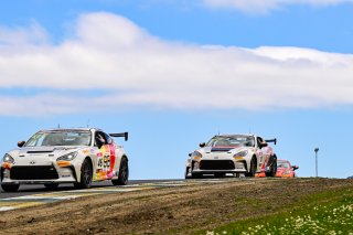 #46 Toyota GR86 of Lucas Racing, driven by Lucas Weisenberg, Toyota Gazoo Racing GR Cup of North America, #10 Toyota GR86 of PJM / VGRT, driven by Mark Pombo, Toyota Gazoo Racing GR Cup of North America SRO America, Sonoma Raceway, Sonoma California, Apri | ©Copyright: Frederick Hardy II 2023

All rights reserved. No Usage Without Permission