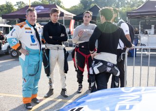 Andrew Gilleland (left), driver of the #80 Eagles Canyon Racing Toyota GR86 Cup Car, Jaxon Bell (center), driver of the #2 Precision Racing LA Toyota GR86 Cup Car, and Aidan Yoder (right), driver of the #73 Precision Racing LA Toyota GR86 Cup Car, during  | TGRNA               