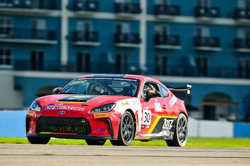 #30 Toyota GR86 of Zotz Racing, driven by Alex Garcia, Toyota Gazoo Racing GR Cup of North America Florida, SRO America, Sebring, Sebring International Raceway, September 2023
 | ©Copyright: Frederick Hardy II / SRO 2023/  

All rights reserved. No Usage Without Permission