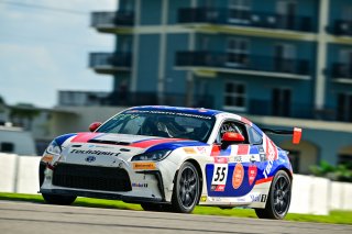 #55 Toyota GR86 of TechSport Racing, driven by Spike Kohlbecker, Toyota Gazoo Racing GR Cup of North America Florida, SRO America, Sebring, Sebring International Raceway, September 2023
 | ©Copyright: Frederick Hardy II / SRO 2023/  

All rights reserved. No Usage Without Permission