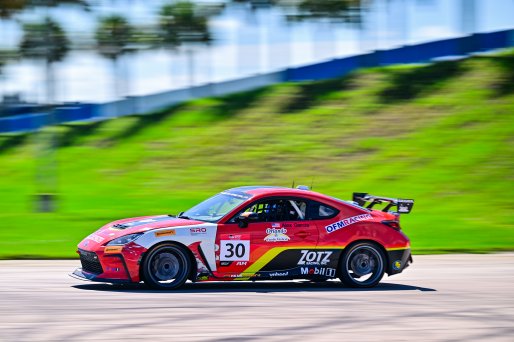 #30 Toyota GR86 of Zotz Racing, driven by Alex Garcia, Toyota Gazoo Racing GR Cup of North America Florida, SRO America, Sebring, Sebring International Raceway, September 2023
 | ©Copyright: Frederick Hardy II / SRO 2023/  

All rights reserved. No Usage Without Permission