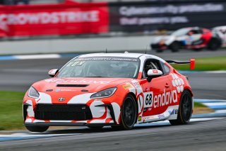 #68 Toyota GR86 of Smooge Racing, driven by Mia Lovell, Toyota Gazoo Racing GR Cup of North America Indiana, Indianapolis, Indianapolis Motor Speedway, Oct. 2023, SRO America
 | ©Copyright: Frederick Hardy II / SRO 2023/  

All rights reserved. No Usage Without Permission