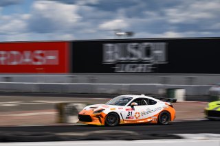#31 Toyota GR86 of Luke Rumburg, RVA Graphics Motorsports by Speed Syndicate, Toyota GR Cup North America, SRO America,  Sonoma Raceway, Sonoma, CA, April 2024
 | Fred Hardy | www.FredHardyPhoto.com for SRO America ©2024