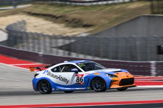 #86 Toyota GR86 of Andrew Gilleland, Eagles Canyon Racing powered by Fast Track, Toyota GR Cup North America, SRO America, &nbsp;Circuit of the Americas, Austin, TX, May 17-19, 2024
 | Fred Hardy | www.FredHardyPhoto.com for SRO America &copy;2024