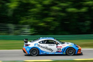 #99 Toyota GR86 of Jaxon Bell, Copeland Motorsports, Toyota GR Cup North America, SRO America, Virginia International Raceway, Alton, VA  July 18-21, 2024
 | Fred Hardy | www.FredHardyPhoto.com for SRO America &copy;2024