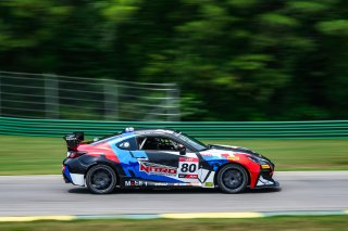 #80 Toyota GR86 of Tyler Wettengel, Nitro Motorsports, Toyota GR Cup North America, SRO America, &nbsp;Virginia International Raceway, Alton, VA  July 18-21, 2024
 | Fred Hardy | www.FredHardyPhoto.com for SRO America &copy;2024