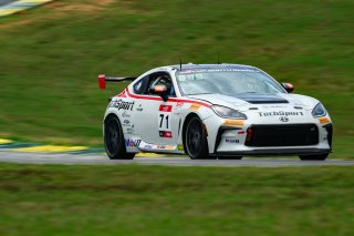 #71 Toyota GR86 of Christian Weir, TechSport Racing, Toyota GR Cup North America, SRO America,  Virginia International Raceway, Alton, VA  July 18-21, 2024
 | Fred Hardy | www.FredHardyPhoto.com for SRO America ©2024