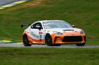 #31 Toyota GR86 of Luke Rumburg, RVA Graphics Motorsports by Speed Syndicate, Toyota GR Cup North America, SRO America,  Virginia International Raceway, Alton, VA  July 18-21, 2024
 | Fred Hardy | www.FredHardyPhoto.com for SRO America ©2024