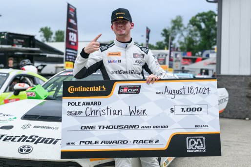 #71 Toyota GR86 of Christian Weir, TechSport Racing, Toyota GR Cup North America, SRO America,  Road America, Elkhart Lake, WI  August 15-18, 2024 | Fred Hardy | www.FredHardyPhoto.com for SRO America ©2024
