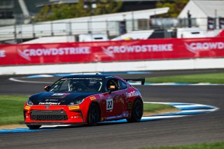 #22 Toyota GR86 of Devin Anderson, TechSport Racing, Toyota GR Cup North America, SRO America,  Indianapolis Motor Speedway, Indianapolis, IN October 3-6
 | Fred Hardy | www.FredHardyPhoto.com for SRO ©2024
