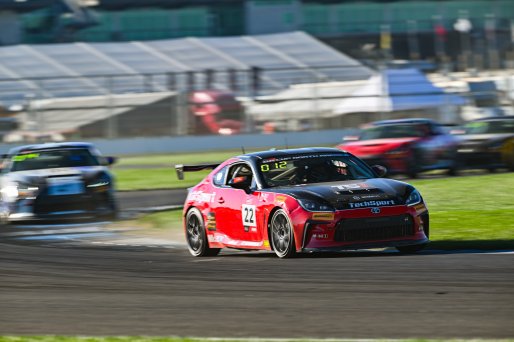 #22 Toyota GR86 of Devin Anderson, TechSport Racing, Toyota GR Cup North America, SRO America,  Indianapolis Motor Speedway, Indianapolis, IN October 3-6
 | Fred Hardy | www.FredHardyPhoto.com for SRO ©2024