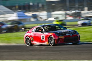 #22 Toyota GR86 of Devin Anderson, TechSport Racing, Toyota GR Cup North America, SRO America,  Indianapolis Motor Speedway, Indianapolis, IN October 3-6
 | Fred Hardy | www.FredHardyPhoto.com for SRO ©2024