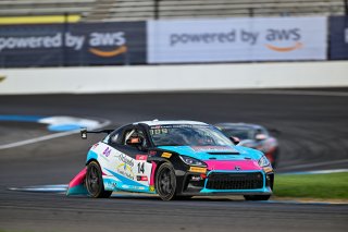 #14 Toyota GR86 of Alex Garcia, Skip Barber Racing, Toyota GR Cup North America, SRO America, &nbsp;Indianapolis Motor Speedway, Indianapolis, IN October 3-6
 | Fred Hardy | www.FredHardyPhoto.com for SRO &copy;2024