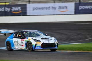 #99 Toyota GR86 of Jaxon Bell, Copeland Motorsports, Toyota GR Cup North America, SRO America, Indianapolis Motor Speedway, Indianapolis, IN October 3-6
 | Fred Hardy | www.FredHardyPhoto.com for SRO &copy;2024