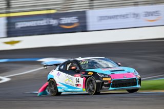 #14 Toyota GR86 of Alex Garcia, Skip Barber Racing, Toyota GR Cup North America, SRO America, &nbsp;Indianapolis Motor Speedway, Indianapolis, IN October 3-6
 | Fred Hardy | www.FredHardyPhoto.com for SRO &copy;2024
