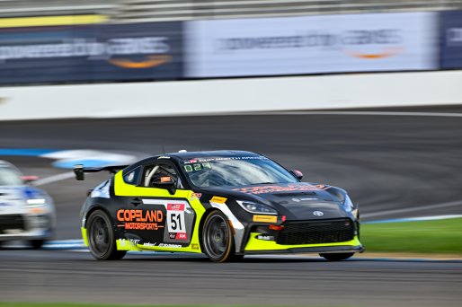 #51 Toyota GR86 of Axel Cabrera, Copeland Motorsports, Toyota GR Cup North America, SRO America,  Indianapolis Motor Speedway, Indianapolis, IN October 3-6
 | Fred Hardy | www.FredHardyPhoto.com for SRO ©2024