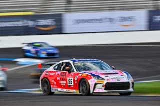 #55 Toyota GR86 of Spike Kohlbecker, TechSport Racing, Toyota GR Cup North America, SRO America,  Indianapolis Motor Speedway, Indianapolis, IN October 3-6
 | Fred Hardy | www.FredHardyPhoto.com for SRO ©2024