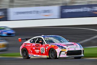 #55 Toyota GR86 of Spike Kohlbecker, TechSport Racing, Toyota GR Cup North America, SRO America,  Indianapolis Motor Speedway, Indianapolis, IN October 3-6
 | Fred Hardy | www.FredHardyPhoto.com for SRO ©2024