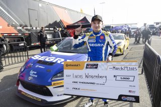 The    in Sonoma, California on Saturday, March 29, 2025.

pole award, Qualifying - Q1 
46, Lucas Weisenberg, SEGRA, Lucas Racing, Toyota GR86

Photo by
— Zachary Cramer/ TGR | SRO Motorsports Group