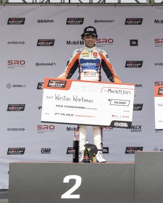 The    in Sonoma, California on Saturday, March 29, 2025.

Podium, Round 1 - R1 
13, Westin Workman, Endava, BSI Racing, Toyota GR86

Photo by
— Zachary Cramer/ TGR | SRO Motorsports Group