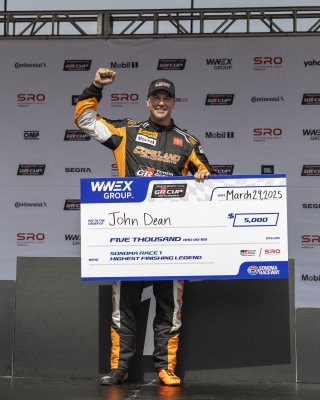 The    in Sonoma, California on Saturday, March 29, 2025.

Podium, Round 1 - R1 
16, John Dean, Copeland Motorsports, Toyota GR86

Photo by
— Zachary Cramer/ TGR | SRO Motorsports Group