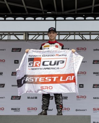 The    in Sonoma, California on Saturday, March 29, 2025.

Podium, Round 1 - R1 
72, Ethan Goulart, Octapode, TechSport Racing, Toyota GR86

Photo by
— Zachary Cramer/ TGR | SRO Motorsports Group