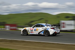 #98 Toyota GR86 of Max Schweid, TechSport, Toyota GR Cup North America, SRO America, Sonoma Raceway, Sonoma, CA March 28-30, 2025
 | Fred Hardy | www.FredHardyPhoto.com for SRO &copy;2025