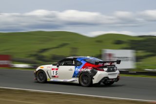 #15 Toyota GR86 of Brett Kowalski, TechSport, Toyota GR Cup North America, SRO America, Sonoma Raceway, Sonoma, CA March 28-30, 2025
 | Fred Hardy | www.FredHardyPhoto.com for SRO &copy;2025