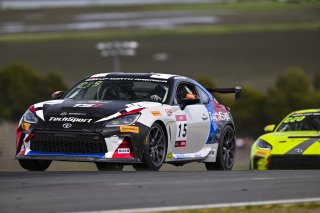 #15 Toyota GR86 of Brett Kowalski, TechSport, Toyota GR Cup North America, SRO America, Sonoma Raceway, Sonoma, CA March 28-30, 2025
 | Fred Hardy | www.FredHardyPhoto.com for SRO &copy;2025