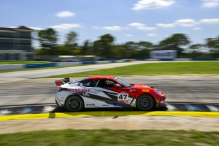 #47 Toyota GR86 of Ayden Kirk, TechSport Racing, Toyota GR Cup North America, SRO America, Sebring International Raceway, Sebring, FL May 15 - 18, 2025
 | Fred Hardy | www.FredHardyPhoto.com for SRO America &copy;2025