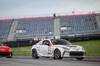 #71 Toyota GR86 of Christian Weir, TechSport Racing, Toyota GR Cup North America, SRO America, Circuit of the Americas, Austin, TX April 25 -27, 2025
 | Fred Hardy | www.FredHardyPhoto.com  &copy;2025