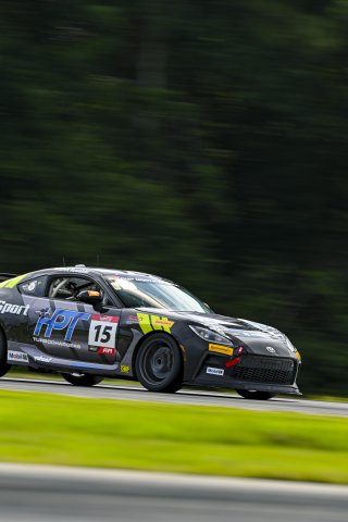 #15 Toyota GR86 of Brett Kowalski, TechSport, Toyota GR Cup North America, SRO America, Virginia International Raceway, Alton, VA, July 18 - 20, 2025
 | Fred Hardy Jr. | www.FredHardyPhoto.com &copy;2025 