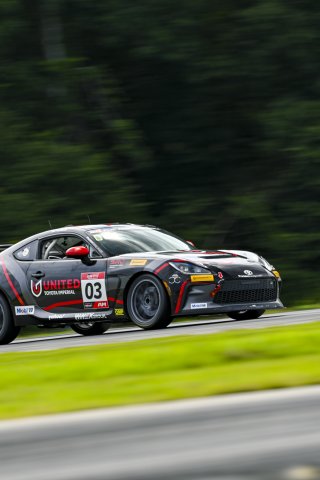 #03 Toyota GR86 of Karl Forman, Precision Racing LA, Toyota GR Cup North America, SRO America, Virginia International Raceway, Alton, VA, July 18 - 20, 2025
 | Fred Hardy Jr. | www.FredHardyPhoto.com &copy;2025 