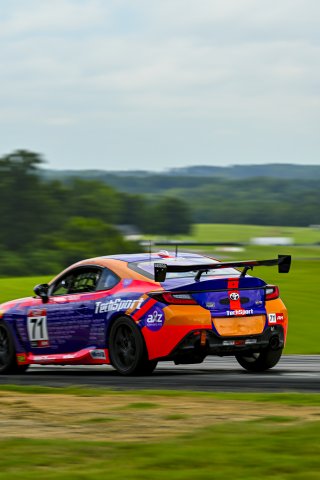 #71 Toyota GR86 of Christian Weir, TechSport Racing, Toyota GR Cup North America, SRO America, Virginia International Raceway, Alton, VA, July 18 - 20, 2025
 | Fred Hardy Jr. | www.FredHardyPhoto.com &copy;2025 