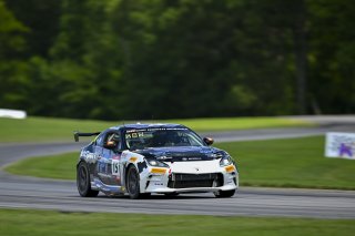 #15 Toyota GR86 of Brett Kowalski, TechSport, Toyota GR Cup North America, SRO America, Virginia International Raceway, Alton, VA, July 18 - 20, 2025
 | Fred Hardy Jr. | www.FredHardyPhoto.com &copy;2025 