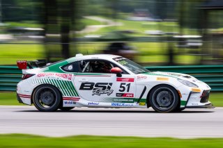 #51 Toyota GR86 of Massimo Sunseri, BSI Racing, Toyota GR Cup North America, SRO America, Virginia International Raceway, Alton, VA, July 18 - 20, 2025
 | SRO Motorsports Group