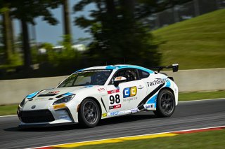 #98 Toyota GR86 of Max Schweid, TechSport, GR Cup, Am, SRO America, Road America, Elkhart Lake, WI, Aug 15 - 17, 2025
 | Fred Hardy Jr. | www.FredHardyPhoto.com &copy;2025 