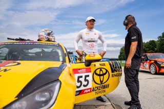 The Toyota GR Cup   in ,  on Sunday, Aug. 17, 2025.

Race, Round 10 - R2 
55, RVA Graphics Motorsports by Speed Syndicate, Spike Kohlbecker, Ackerman Toyota, Vanguard Commercial Power, RVA Graphics, Toyota GR86

Photo by
&mdash; James Armas | SRO Motorsports Group