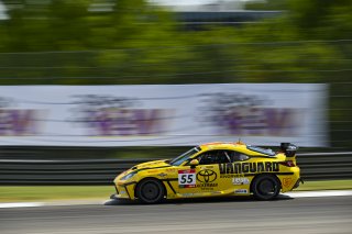 #55 Toyota GR86 of Spike Kohlbecker, RVA Graphics Motorsports by Speed Syndicate, GR Cup, Am, SRO America, Barber Motorsports Park, Birmingham, AL, Sept 5 - 7, 2025
 | Fred Hardy Jr. | www.FredHardyPhoto.com &copy;2025 