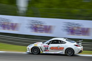 #58 Toyota GR86 of Liam Harrison, Copeland Motorsports, GR Cup, Am, SRO America, Barber Motorsports Park, Birmingham, AL, Sept 5 - 7, 2025
 | Fred Hardy Jr. | www.FredHardyPhoto.com ©2025 