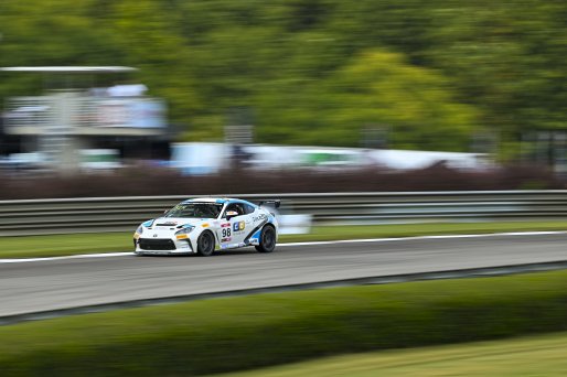 #98 Toyota GR86 of Max Schweid, TechSport, GR Cup, Am, SRO America, Barber Motorsports Park, Birmingham, AL, Sept 5 - 7, 2025
 | Fred Hardy Jr. | www.FredHardyPhoto.com ©2025 