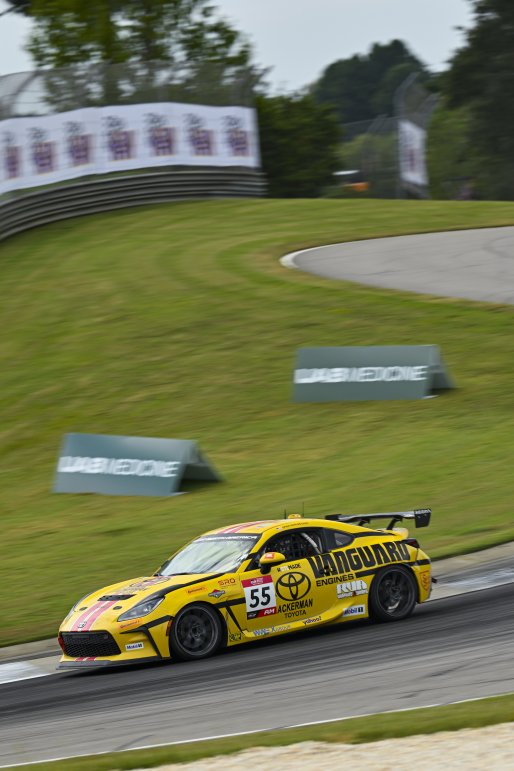 #55 Toyota GR86 of Spike Kohlbecker, RVA Graphics Motorsports by Speed Syndicate, GR Cup, Am, SRO America, Barber Motorsports Park, Birmingham, AL, Sept 5 - 7, 2025
 | Fred Hardy Jr. | www.FredHardyPhoto.com ©2025 