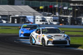 #98 Toyota GR86 of Max Schweid, TechSport, GR Cup, Am, SRO America, Indianapolis Motor Speedway, Indianapolis, IN, Oct 16–19, 2025
 | Fred Hardy | www.FredHardyPhoto.com ©2025