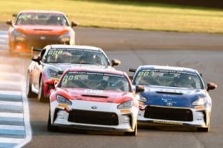The Toyota GR Cup  Practice - P2 in Indianapolis, Indiana on Friday, Oct. 17, 2025.

Practice, On Track, Practice - P2 
Parker DeLong, 47, TechSport, Toyota GR86, Lucas Weisenberg, 46, Lucas Racing, SEGRA

Photo by
— Lucas Carter / TGRNA | Copyright Lucas Carter/Toyota Racing Development