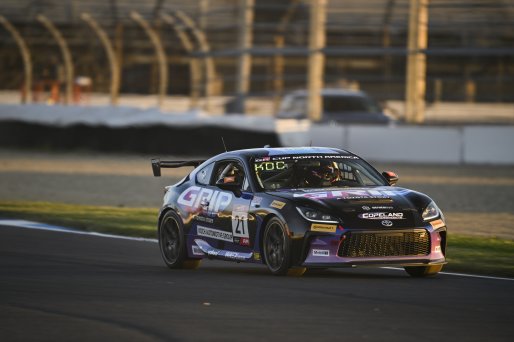#21 Toyota GR86 of Ford Koch, Copeland Motorsports, GR Cup, Am, SRO America, Indianapolis Motor Speedway, Indianapolis, IN, Oct 16–19, 2025
 | Fred Hardy | www.FredHardyPhoto.com ©2025