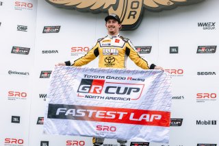 The Toyota GR Cup  Round 14 - R2 in Indianapolis, Indiana on Sunday, Oct. 19, 2025.

Win, Celebration, Podium, Victory Lane, Round 14 - R2 
Spike Kohlbecker, 55, RVA Graphics Motorsports by Speed Syndicate, Ackerman Toyota, Vanguard Commercial Power, RVA  | Copyright Lucas Carter/Toyota Racing Development