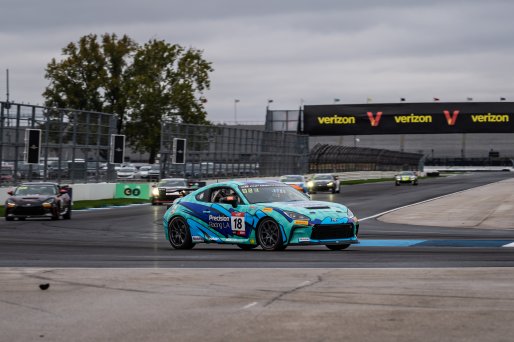 #18 Toyota GR86 of Rutledge Wood, Precision Racing LA, GR Cup, Am, SRO America, Indianapolis Motor Speedway, Indianapolis, IN, Oct 16–19, 2025
 | SRO Motorsports Group