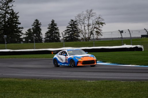 #86 Toyota GR86 of Andrew Gilleland, Eagles Canyon Racing Powered by Fast Track, GR Cup, Am, SRO America, Indianapolis Motor Speedway, Indianapolis, IN, Oct 16–19, 2025
 | SRO Motorsports Group